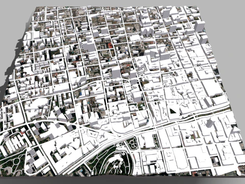 Cityscape Santiago Chile 3D Model