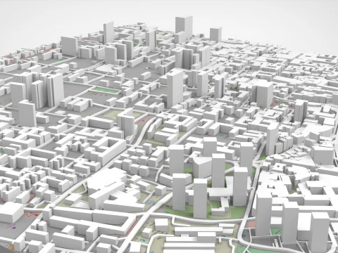 Cityscape Santiago Chile 3D Model