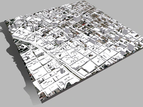 Cityscape Santiago Chile 3D Model