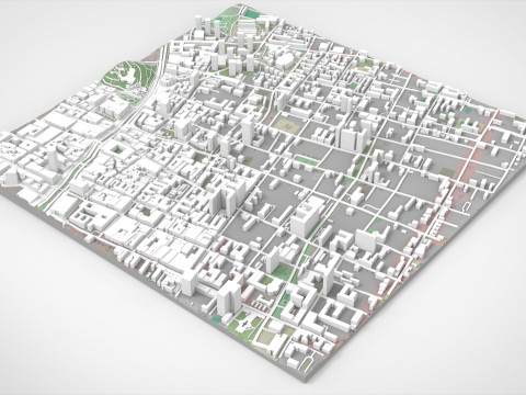 Cityscape Santiago Chile 3D मॉडल