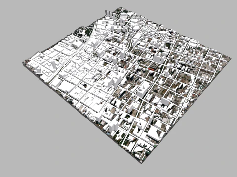 Cityscape Santiago Chile 3D Model