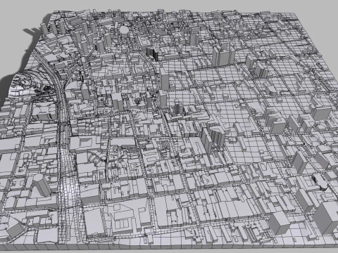 Cityscape Santiago Chile 3D Model