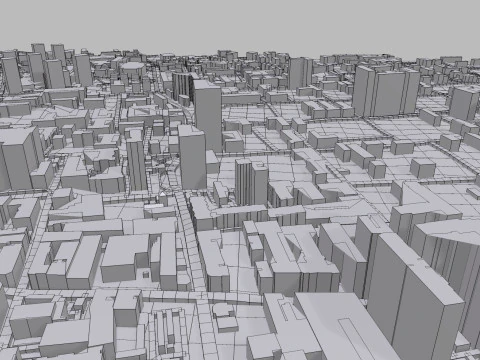 Cityscape Santiago Chile 3D Model