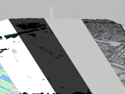 Cidade de fragmento da paisagem urbana de Paris Fran&ccedil;a Modelo 3D