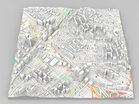 Cityscape Seoul South Korea 3Dモデル