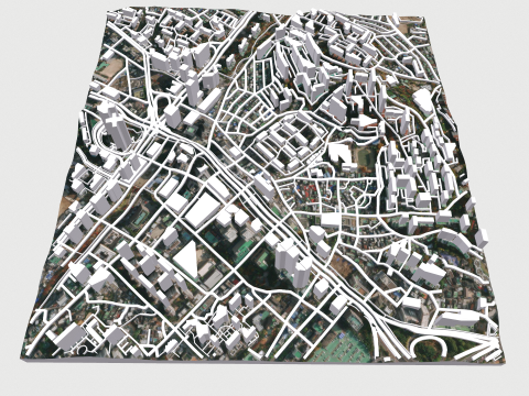 Cityscape Seoul South Korea Modèle 3D