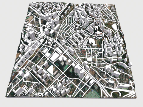 Cityscape Seoul South Korea 3D Model