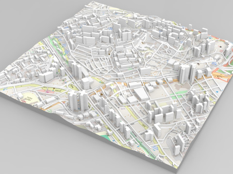 Cityscape Seoul South Korea Modèle 3D