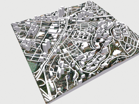 Cityscape Seoul South Korea Modèle 3D
