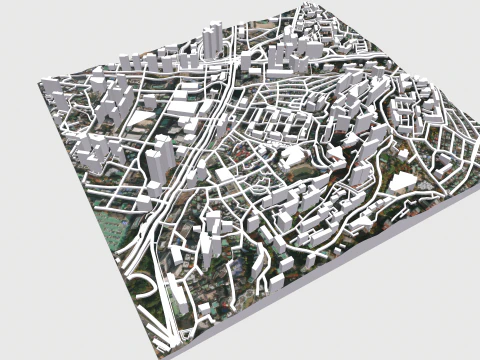 Cityscape Seoul South Korea 3D Model