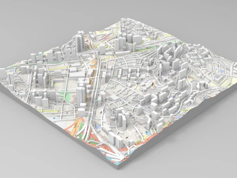Cityscape Seoul South Korea 3D Model