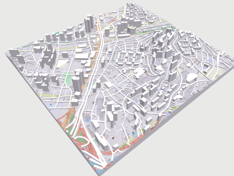Cityscape Seoul South Korea Modèle 3D