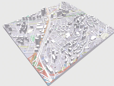 Cityscape Seoul South Korea 3D Model