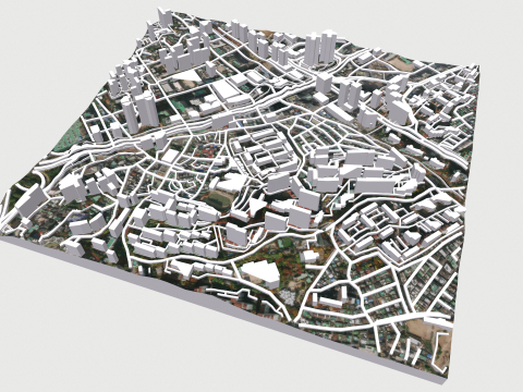 Cityscape Seoul South Korea Modèle 3D