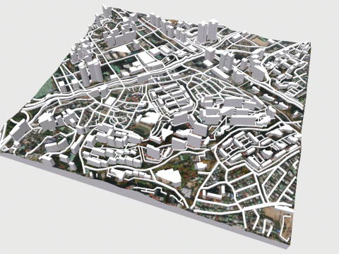 Cityscape Seoul South Korea 3D Model