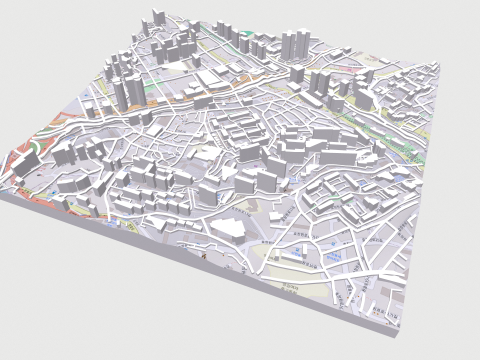 Cityscape Seoul South Korea Modèle 3D