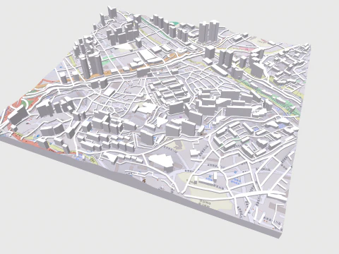 Cityscape Seoul South Korea 3D Model