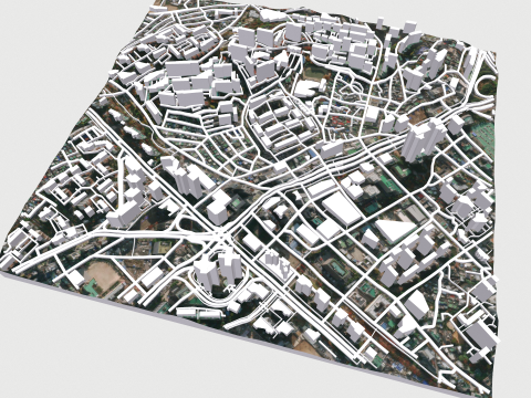 Cityscape Seoul South Korea Modèle 3D