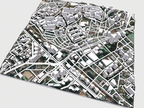Cityscape Seoul South Korea 3D Model