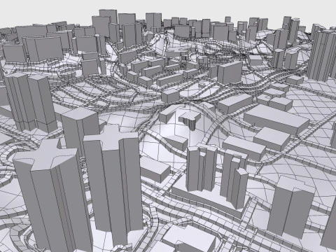 Cityscape Seoul South Korea 3D Model