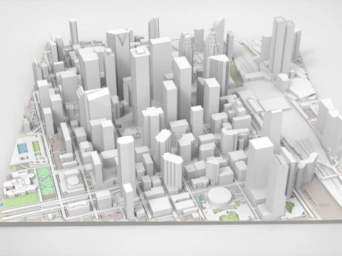 Cityscape Toronto Canada 3D Model