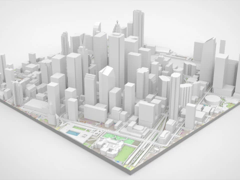 सिटीस्केप टोरंटो कनाडा 3D मॉडल