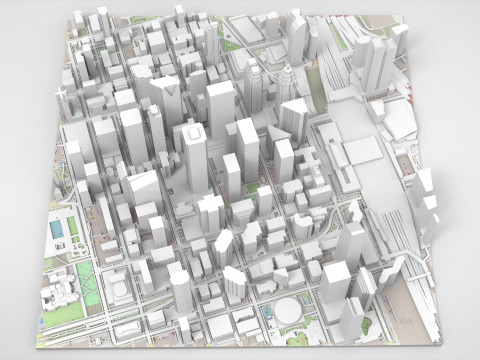 Cityscape Toronto Canada Modello 3D