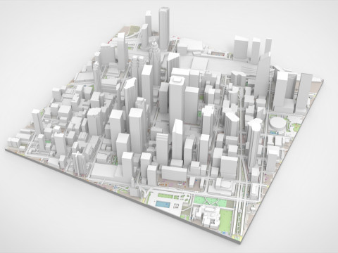 Cityscape Toronto Canada Modello 3D