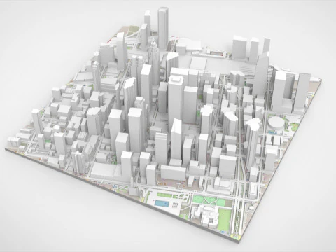 सिटीस्केप टोरंटो कनाडा 3D मॉडल