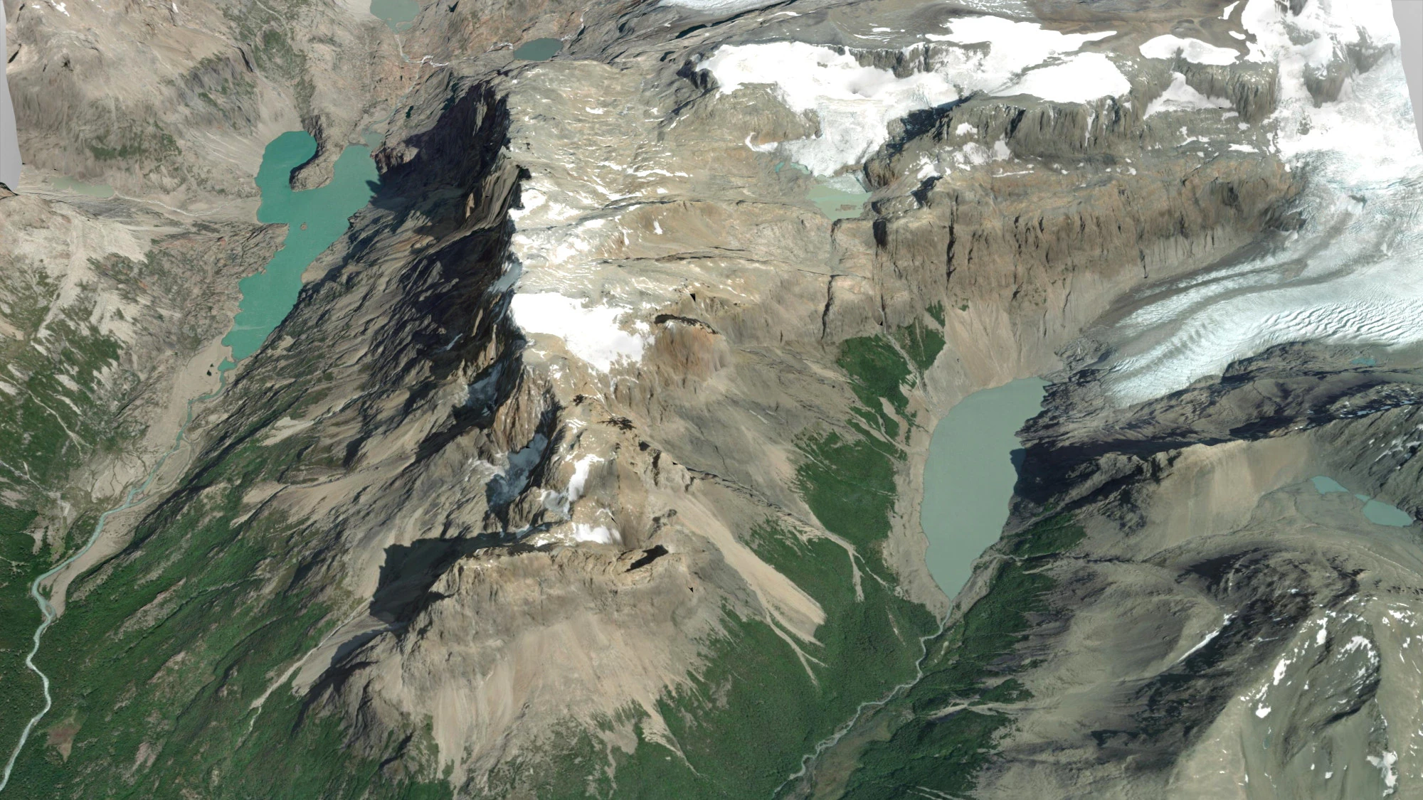 Mount Cerro Aniversario Patagonia Argentina 3D Model .c4d .max .obj .3ds .fbx .stl .blend 