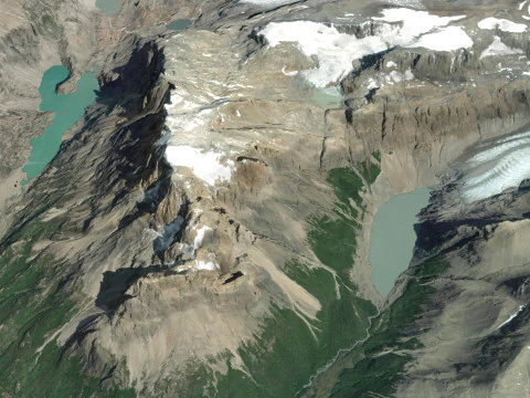 Monte Cerro Aniversario Patagonia Argentina Modello 3D