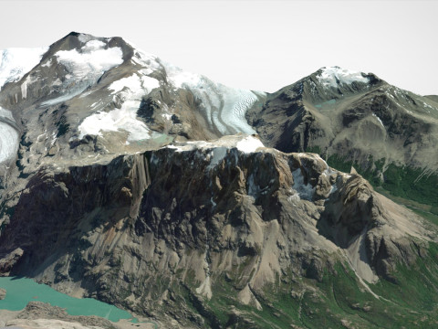 Mount Cerro Aniversario Patagonia Argentina 3Dモデル