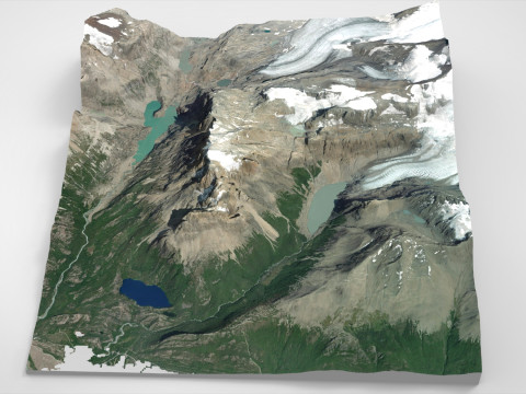 Mount Cerro Aniversario Patagonia Argentina 3Dモデル