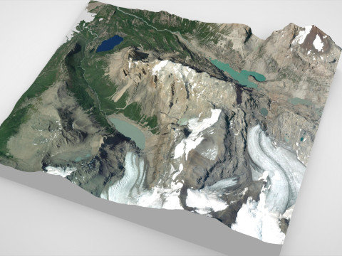 Mount Cerro Aniversario Patagonia Argentina 3Dモデル