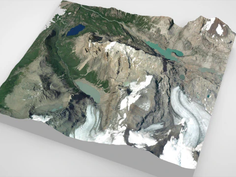 Mount Cerro Aniversario Patagonia Argentina 3D Model