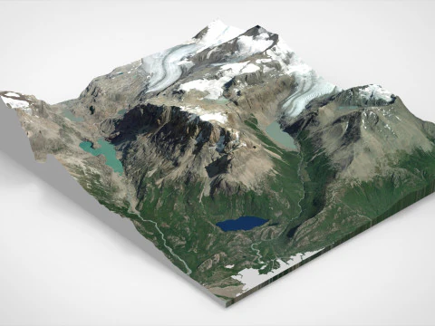 Mount Cerro Aniversario Patagonia Argentina 3D Model