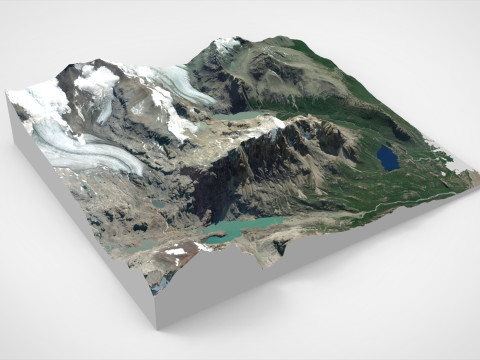Mount Cerro Aniversario Patagonia Argentina 3Dモデル