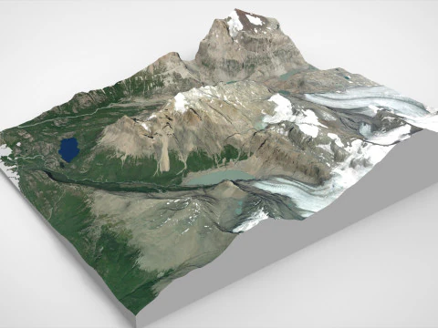Mount Cerro Aniversario Patagonia Argentina 3D Model
