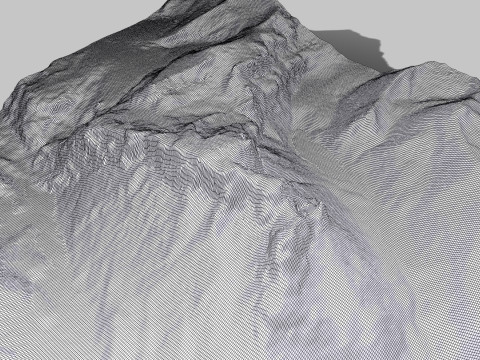 Mount Cerro Aniversario Patagonia Argentina 3Dモデル