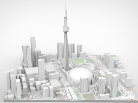 Cityscape Toronto Canada 3Dモデル
