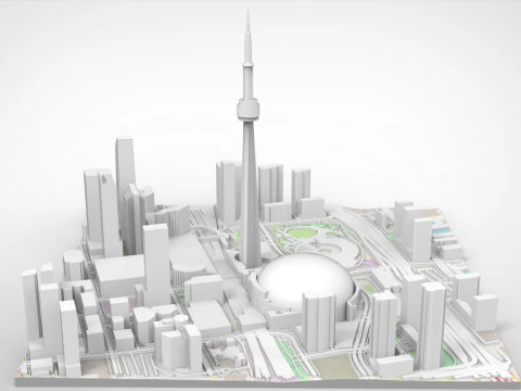 Cityscape Toronto Canada 3D Model