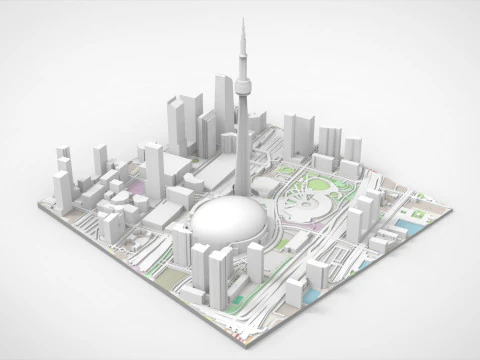 Cityscape Toronto Canada 3D Model
