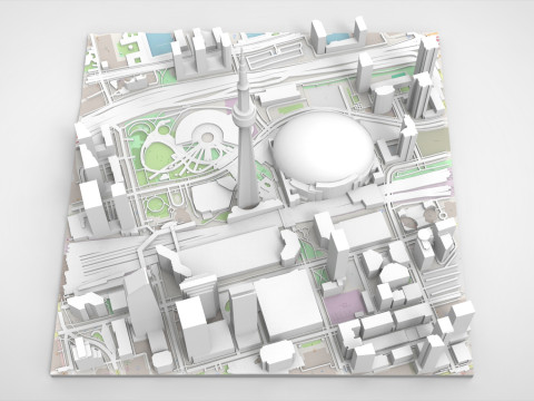 Cityscape Toronto Canada 3Dモデル
