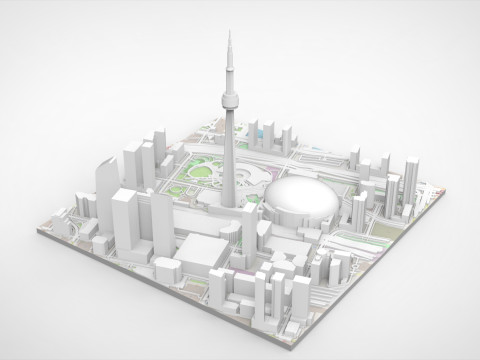Cityscape Toronto Canada 3Dモデル