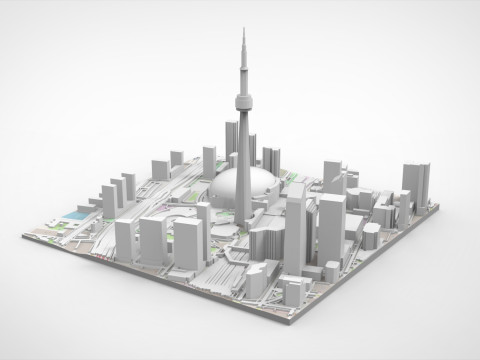 Cityscape Toronto Canada 3Dモデル