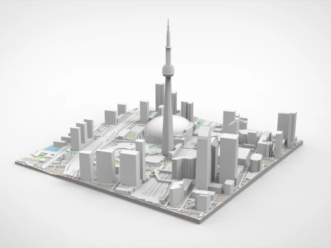 Cityscape Toronto Canada 3D Model