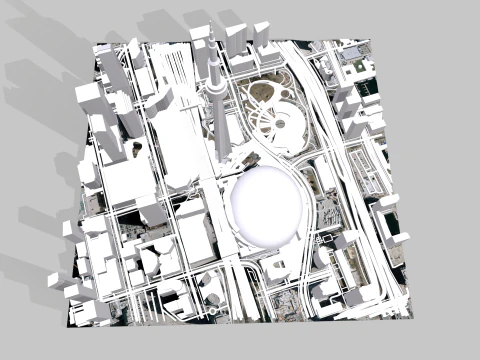 Cityscape Toronto Canada 3D Model