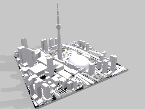 Cityscape Toronto Canada 3D Model