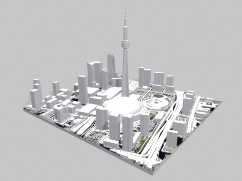 Cityscape Toronto Canada 3Dモデル