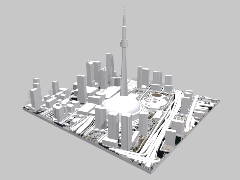 Cityscape Toronto Canada 3D Model